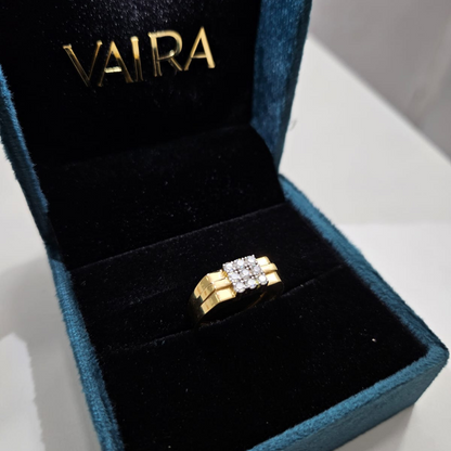 Vertex Men's Band in Diamond and Moissanite by Vai Ra