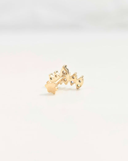 Lotus Cluster Helix Piercing Earring