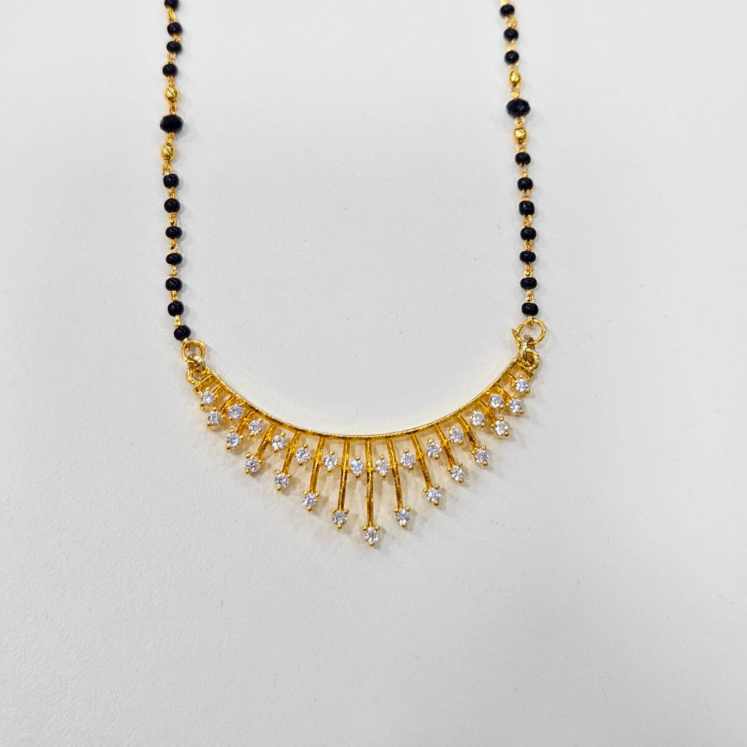 Parna Mangalustra in Moissanite and Diamond by Vai Ra