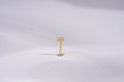 Baguette Bar Piercing by Vai Ra in Moissanite and Diamond 