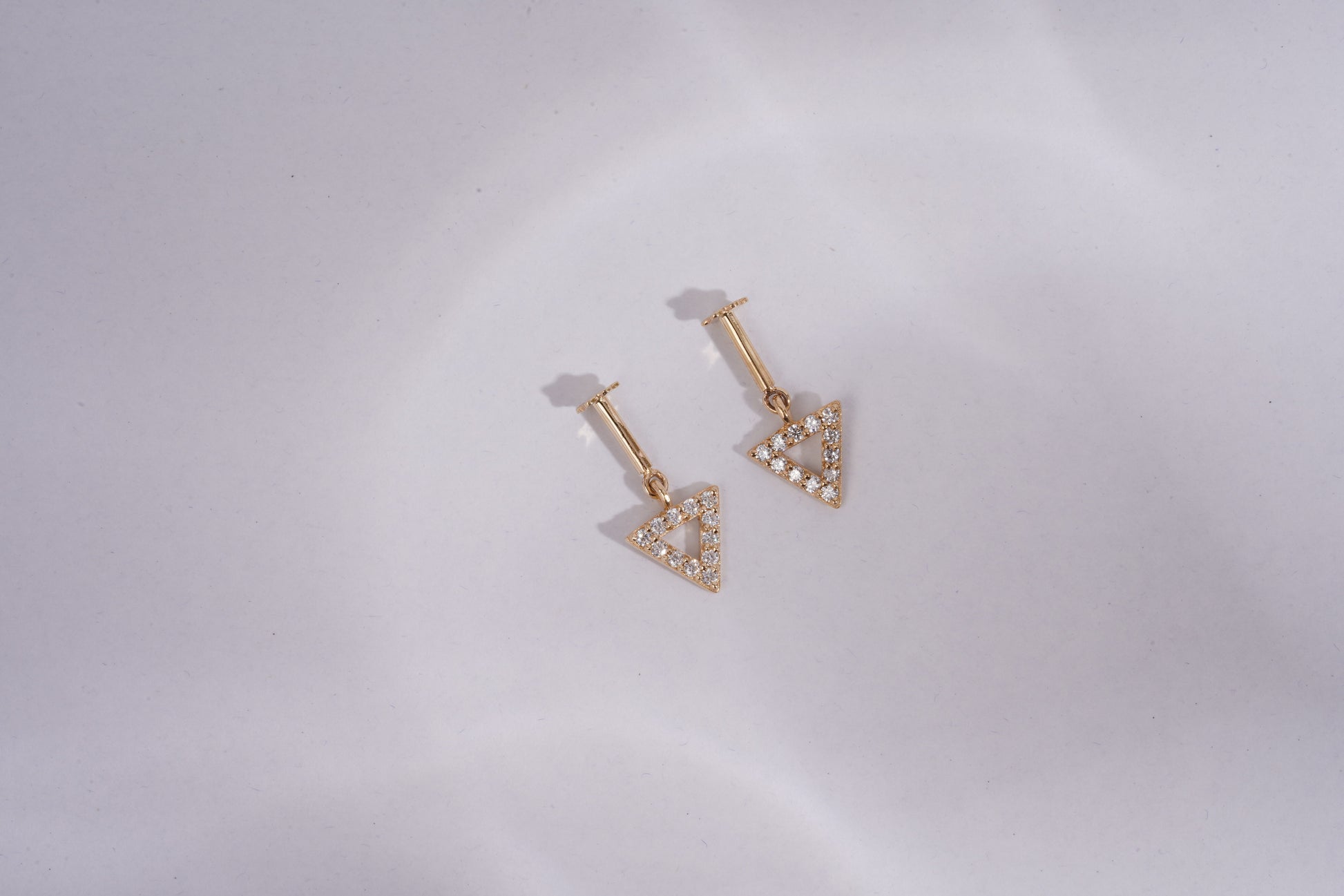 Triangle Bugadi in Diamond and Moissanite by Vai Ra