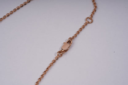 Solitaire 2.14 CT Station Pendant in 14KT Rose Gold