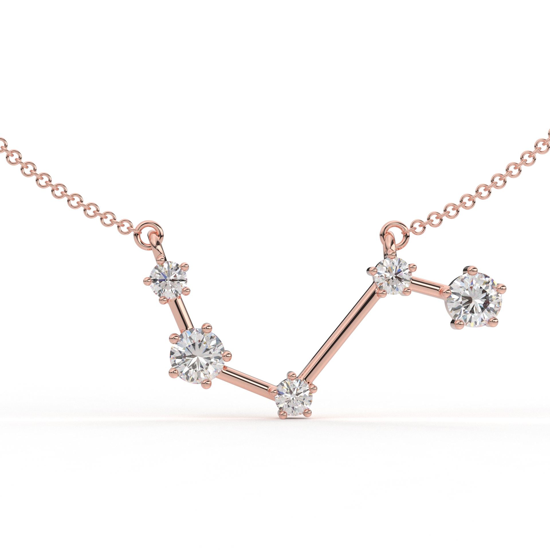 Aries Constellation Necklace- Moissanite and Lab Diamond