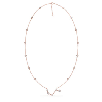 Aries Constellation Necklace- Moissanite and Lab Diamond