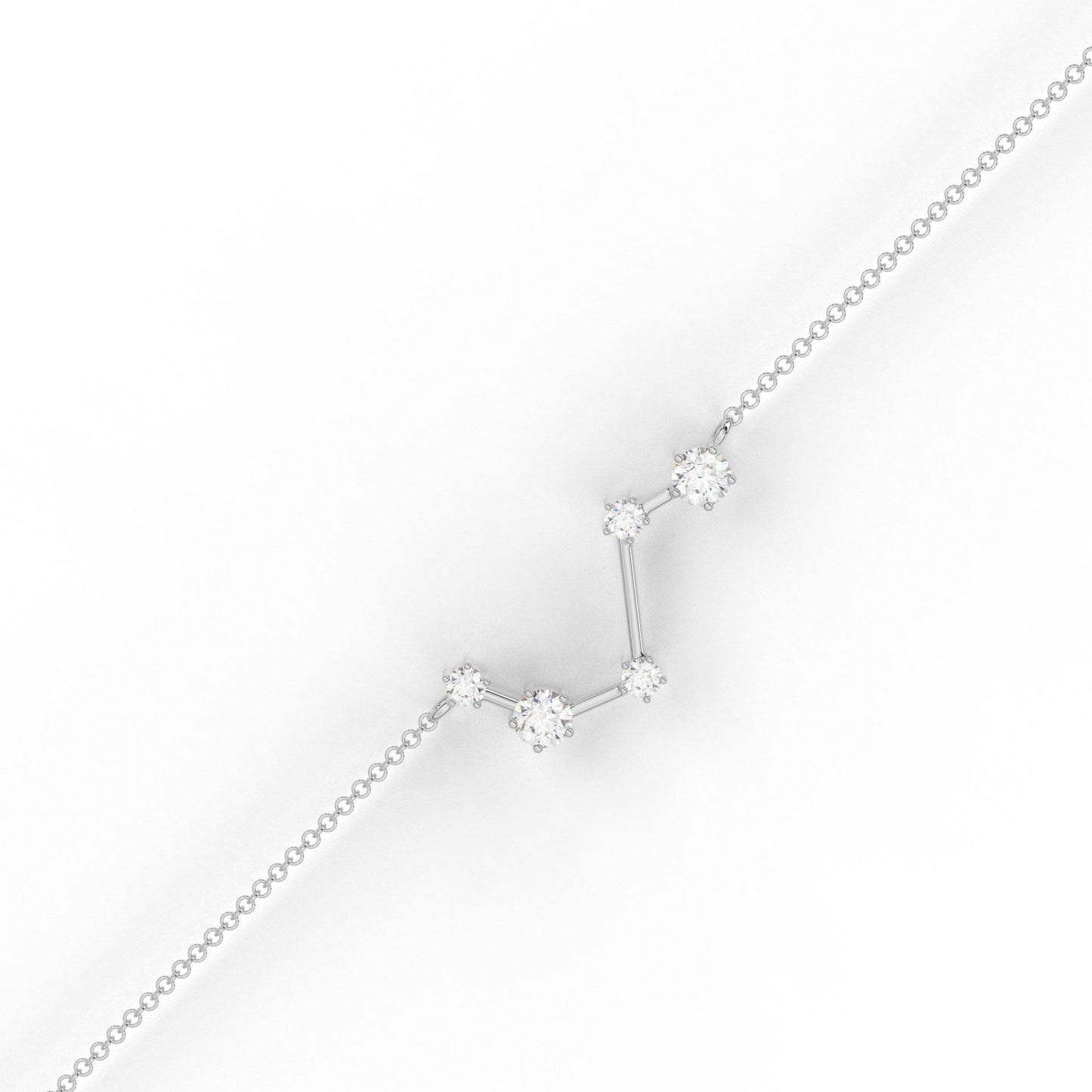 Aries Constellation Bracelet- Moissanite and Lab Diamond 