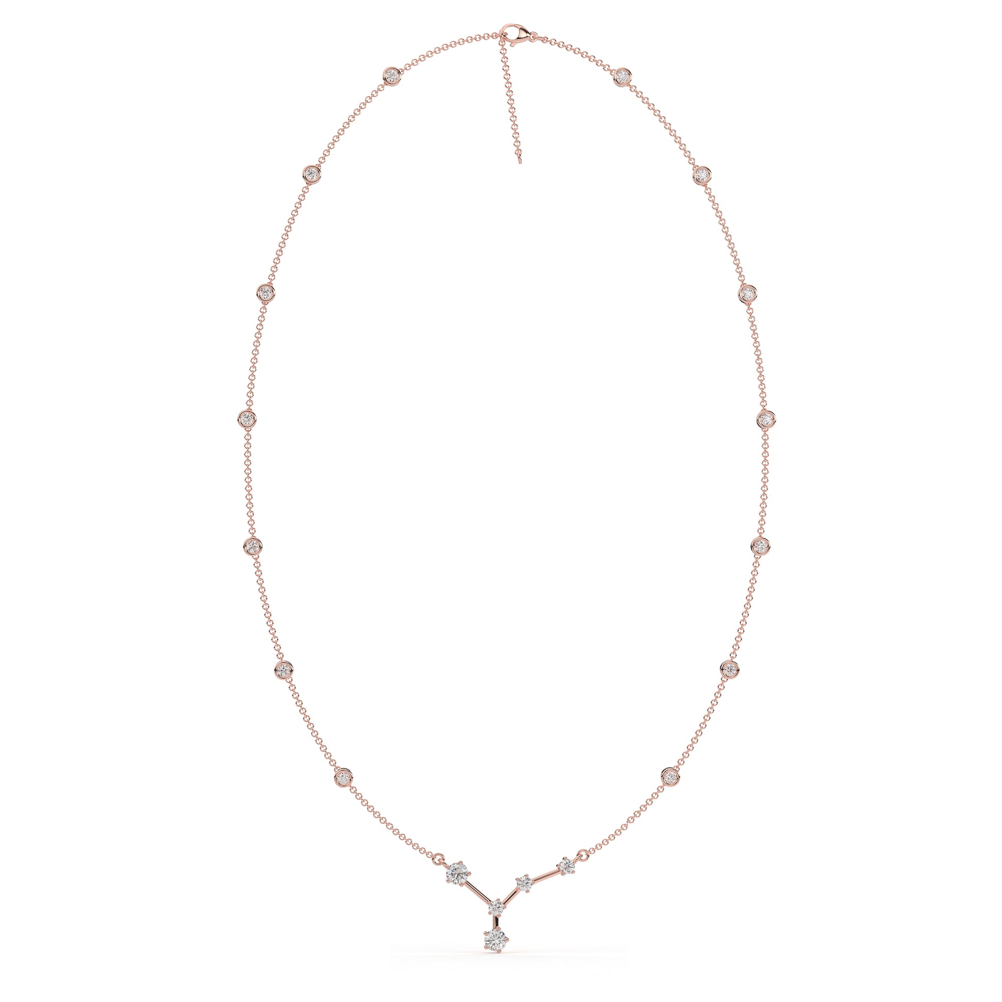 Cancer Constellation Necklace- Moissanite and Lab Diamond