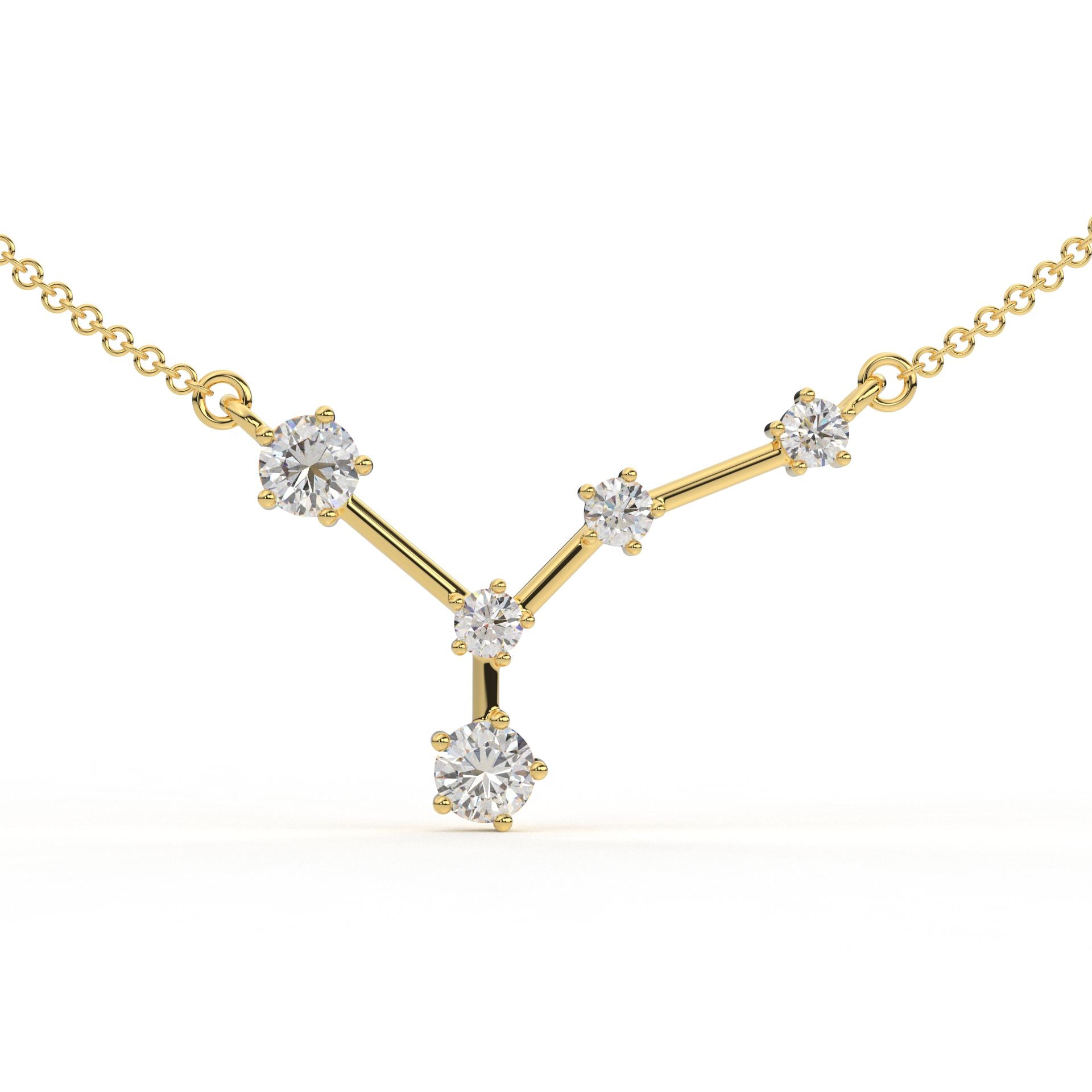 Cancer Constellation Necklace- Moissanite and Lab Diamond