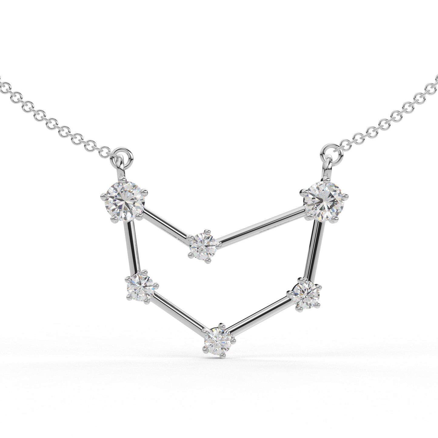 Capricorn Constellation Necklace- Moissanite and Lab Diamond