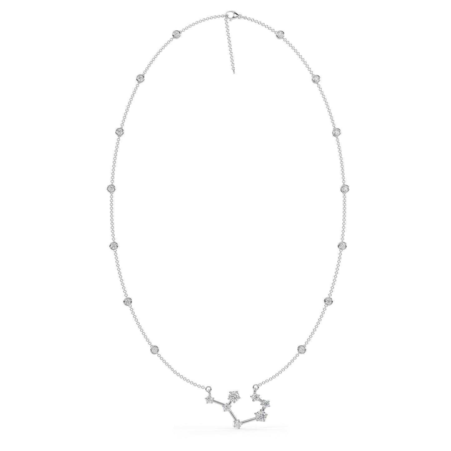 Sagittarius Constellation Necklace- Moissanite and Lab Diamond