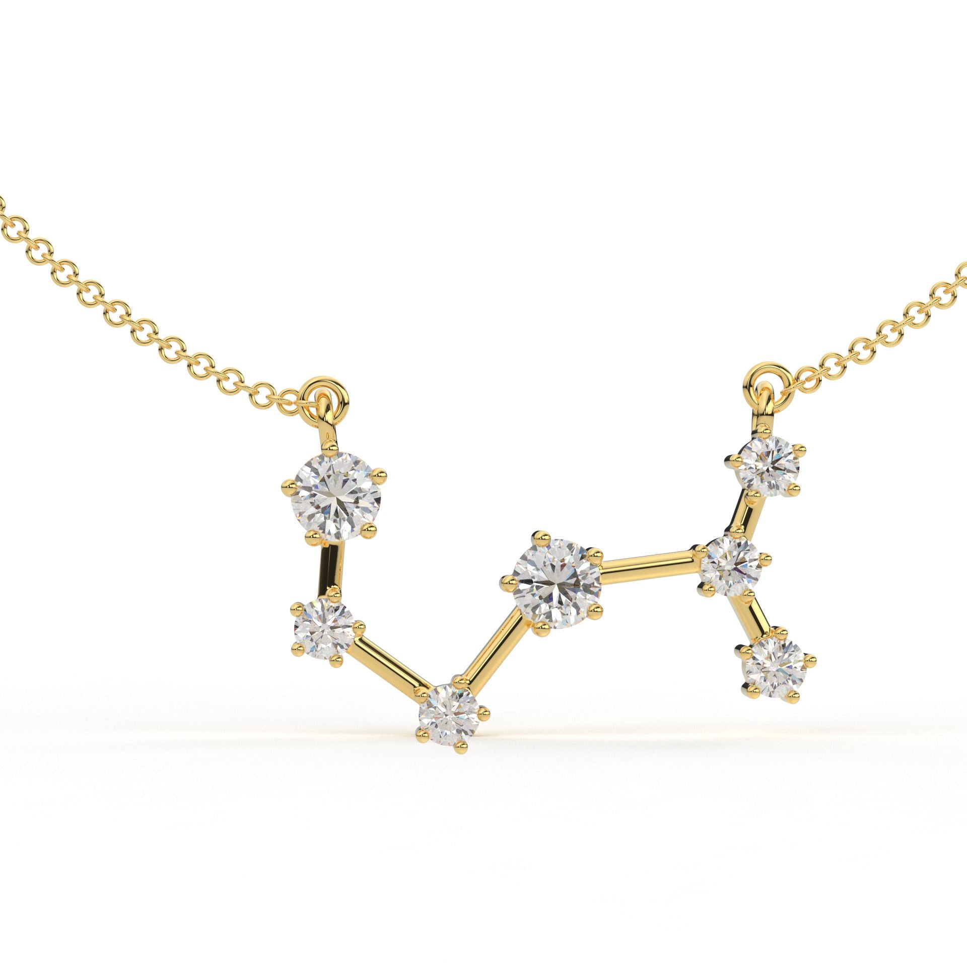 Scorpio Constellation Necklace- Moissanite and Lab Diamond by Vai Ra