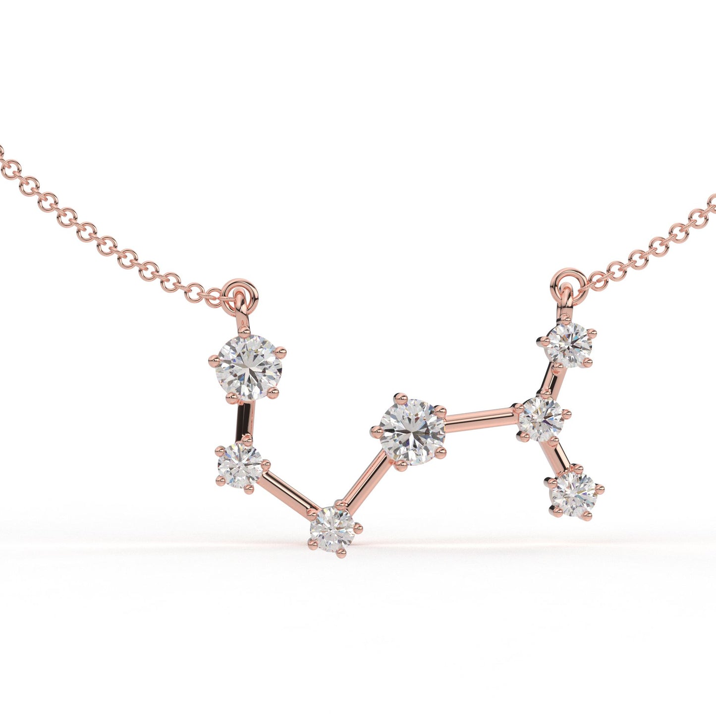 Scorpio Constellation Necklace- Moissanite and Lab Diamond by Vai Ra