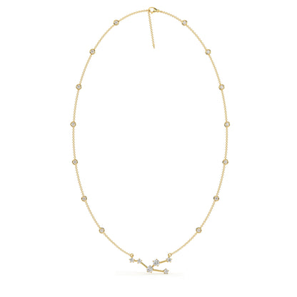Taurus Constellation Necklace- Moissanite and Lab Diamond