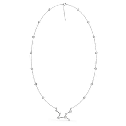 Virgo Constellation Necklace- Moissanite and Lab Diamond