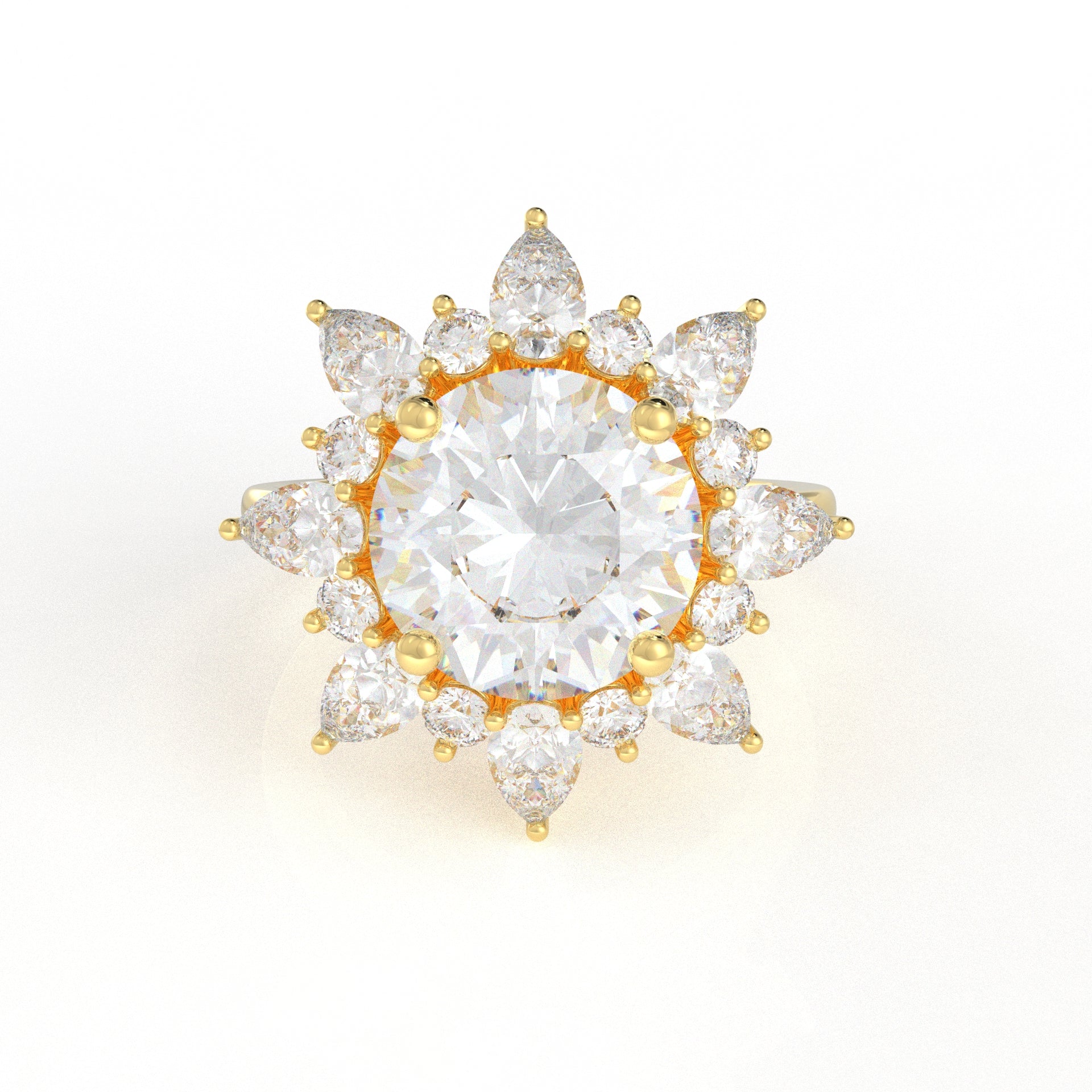 Cassia Halo Ring (2.64CT) moissanite diamond