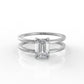 Elea Emerald Cut Moissanite Ring - 1.02 Ct - EMRS20230401