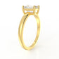 Lorenza Emerald Cut Moissanite Ring - (1.02 CT)