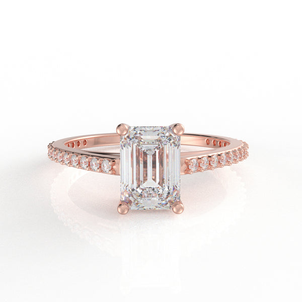 Avery Emerald Cut Lab Diamond Solitaire Ring — Vai Ra