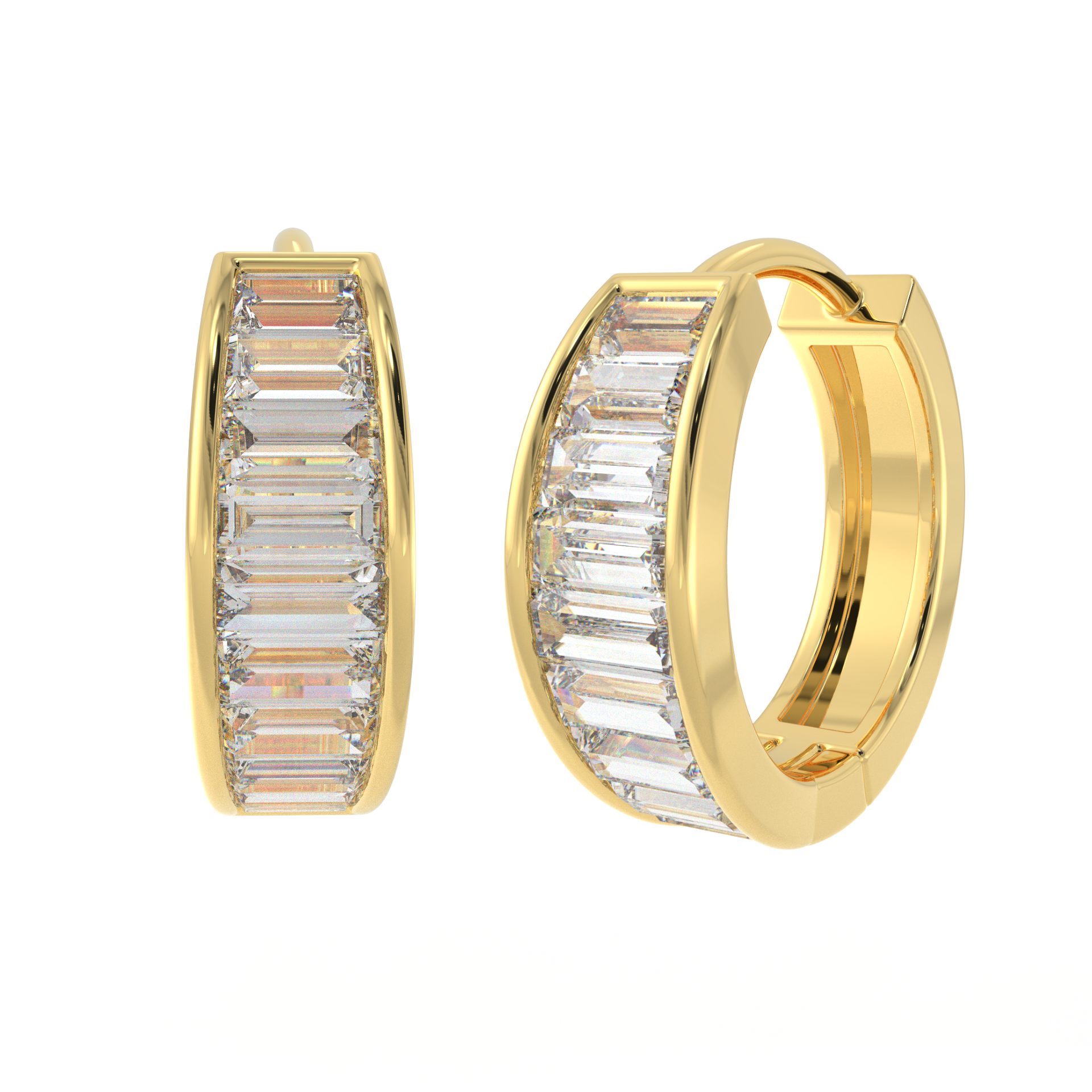 Ida hoops 1.29 CT Moissanite Diamond