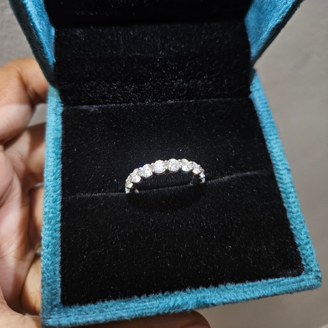 Eternity Band Vai Ra Lab diamond and moissanite