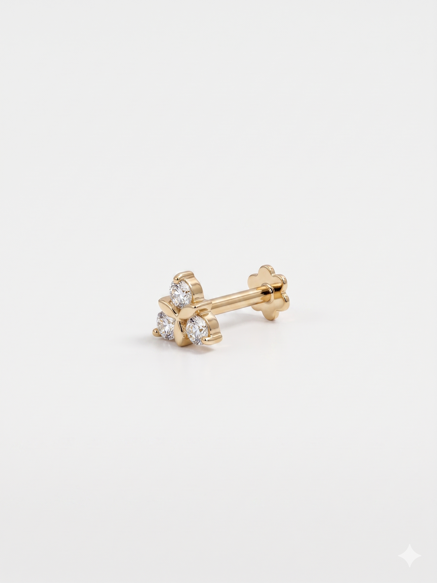Nysa Three Stone Cluster Helix Piercing Earring/ Nose Ring