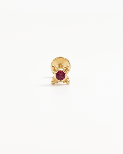 Manikya Ruby Helix Earring and Nosepin