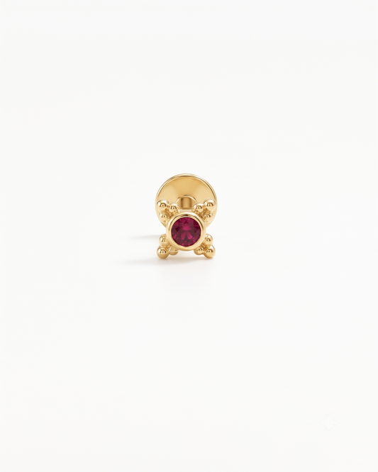 Manikya Ruby Helix Earring and Nosepin