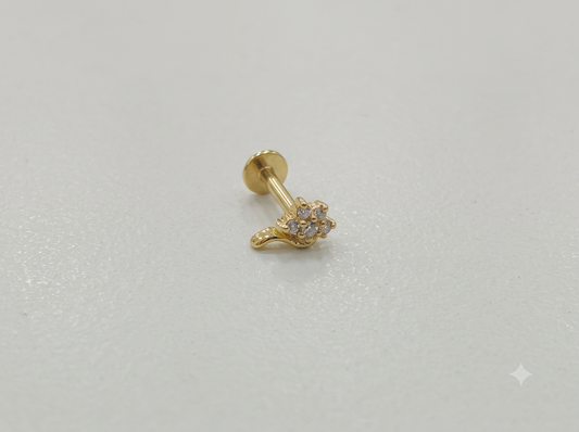 Hamsa nosepin helix earring