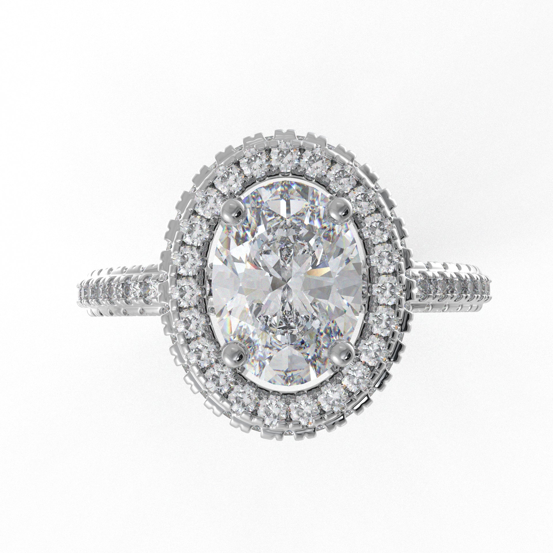 Oval moissanite Diamond Ring