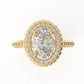 Oval moissanite Diamond Ring
