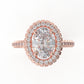 Oval moissanite Diamond Ring