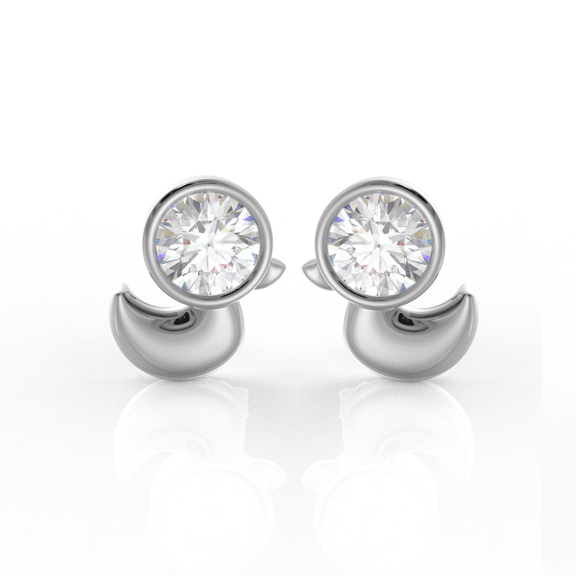 Freya Kids Moissanite diamond Ear rings 1 Carat