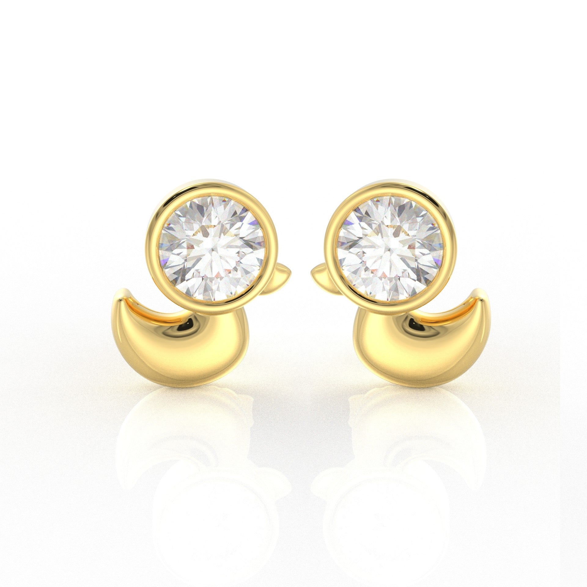 Freya Kids Moissanite diamond Ear rings 1 Carat