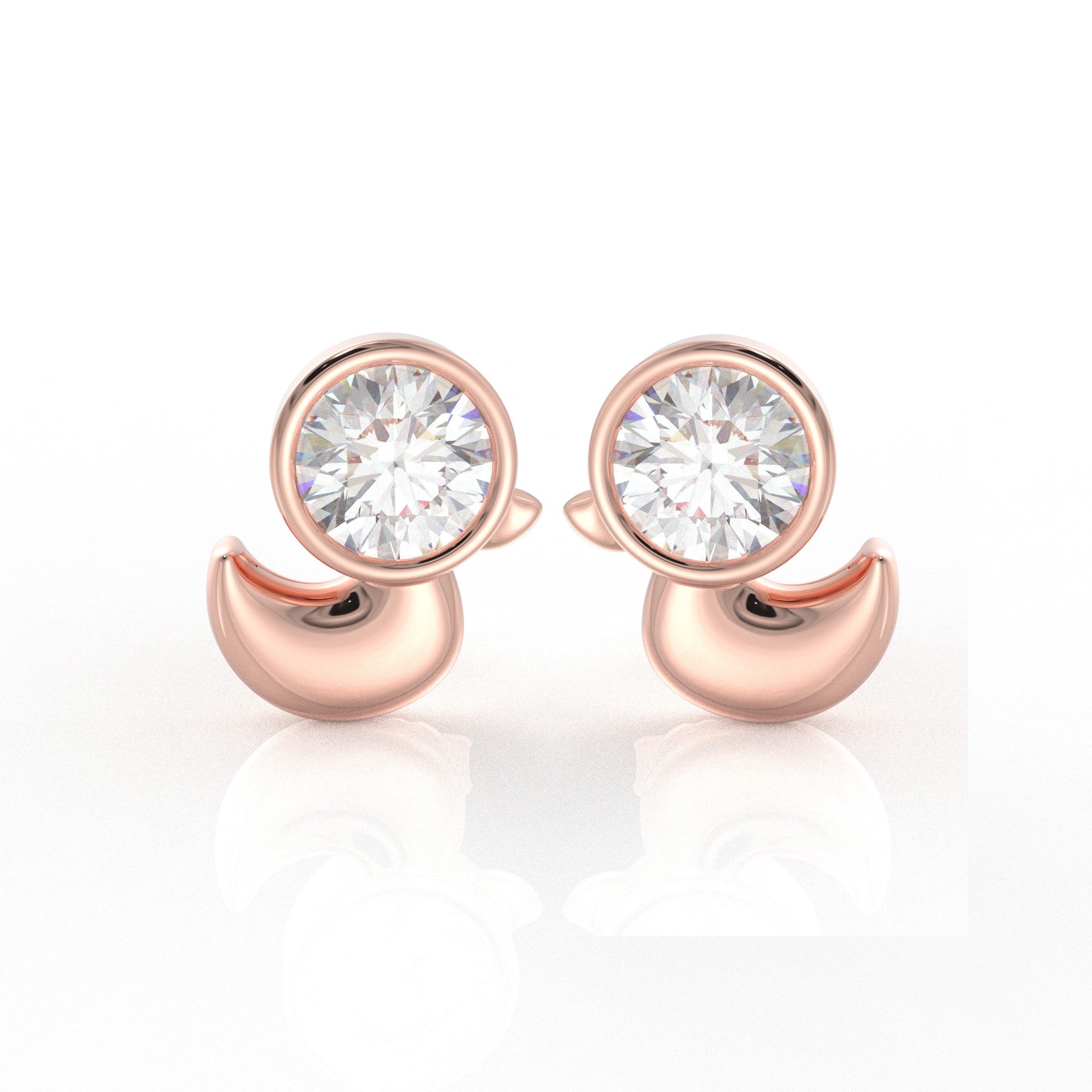 Freya Kids Moissanite diamond Ear rings 1 Carat