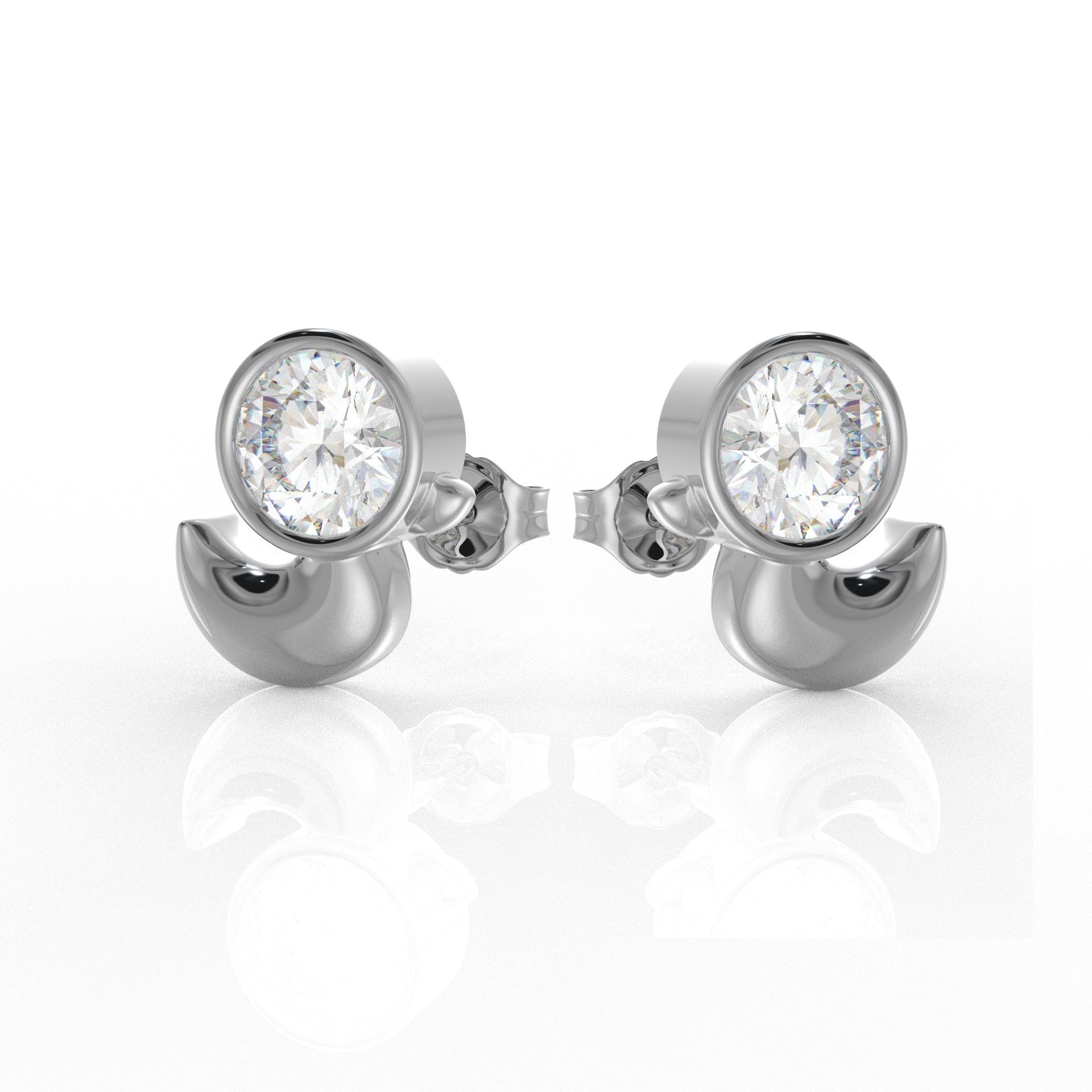 Freya Kids Moissanite diamond Ear rings 1 Carat