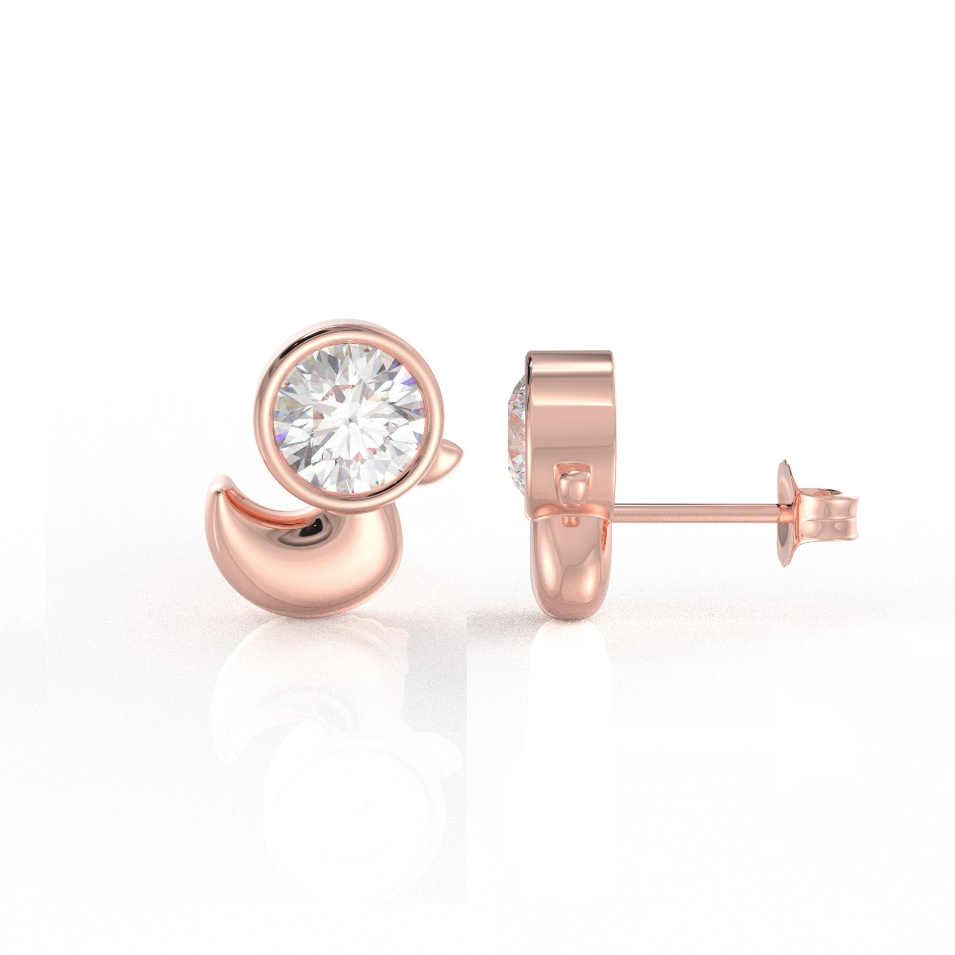 Freya Kids Moissanite diamond Ear rings 1 Carat