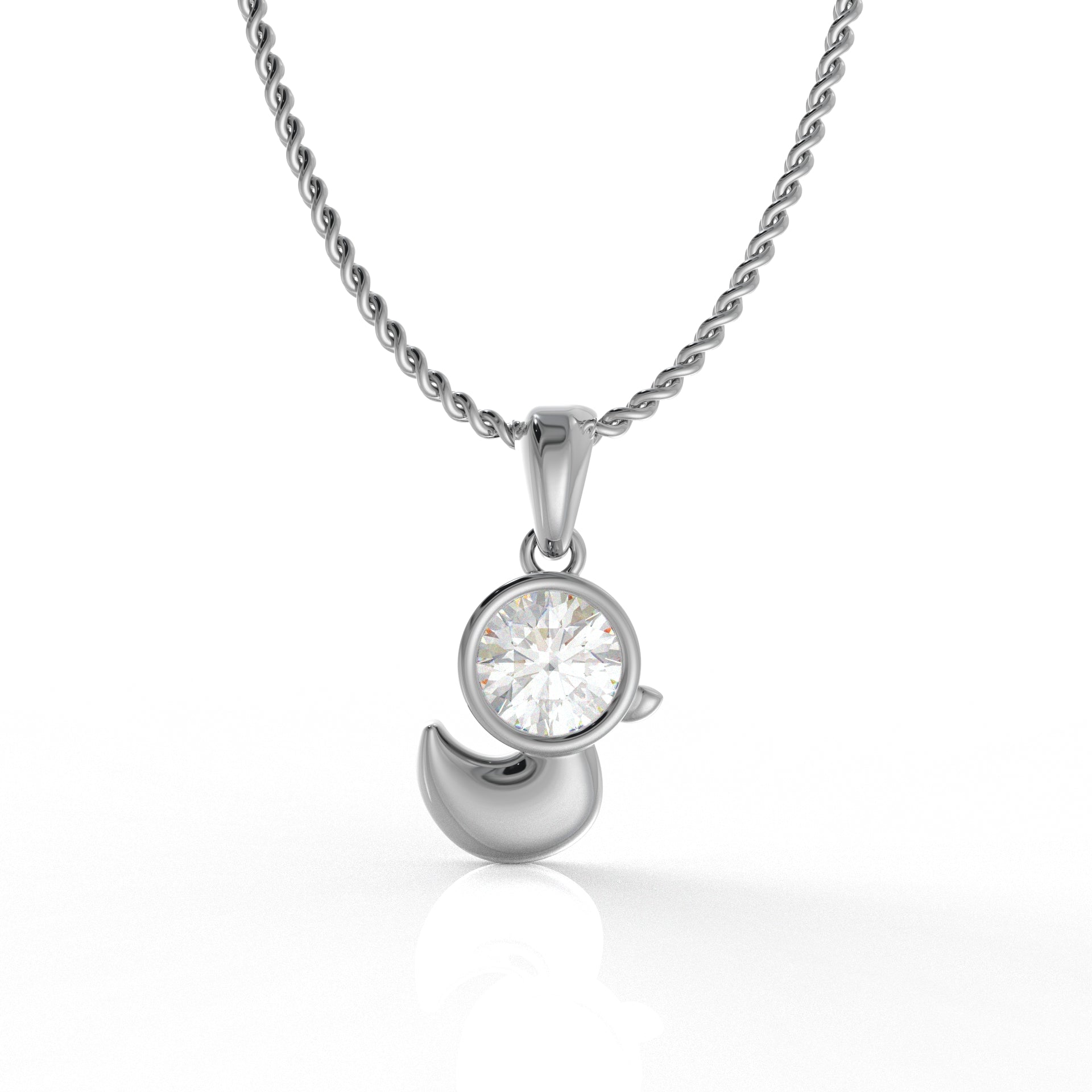 Gemma Kid Pendant- 1 Carat moissanite diamond