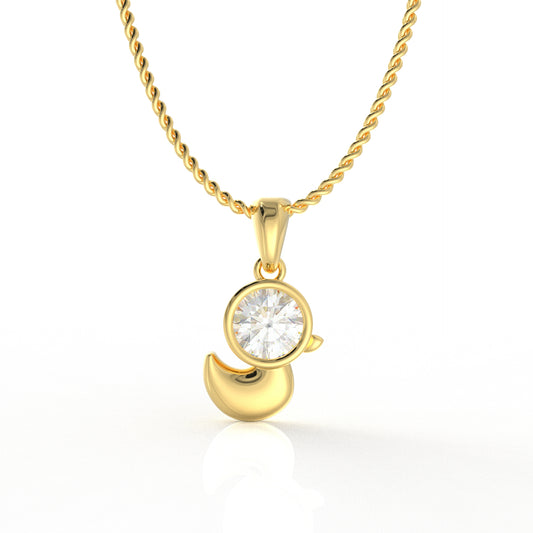 Gemma Kid Pendant- 1 Carat moissanite diamond