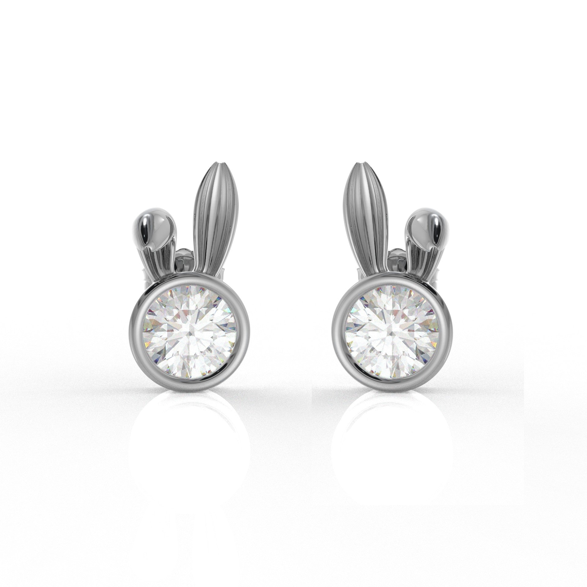 Nova Kid Ear rings 1 Carat Moissanite Diamond