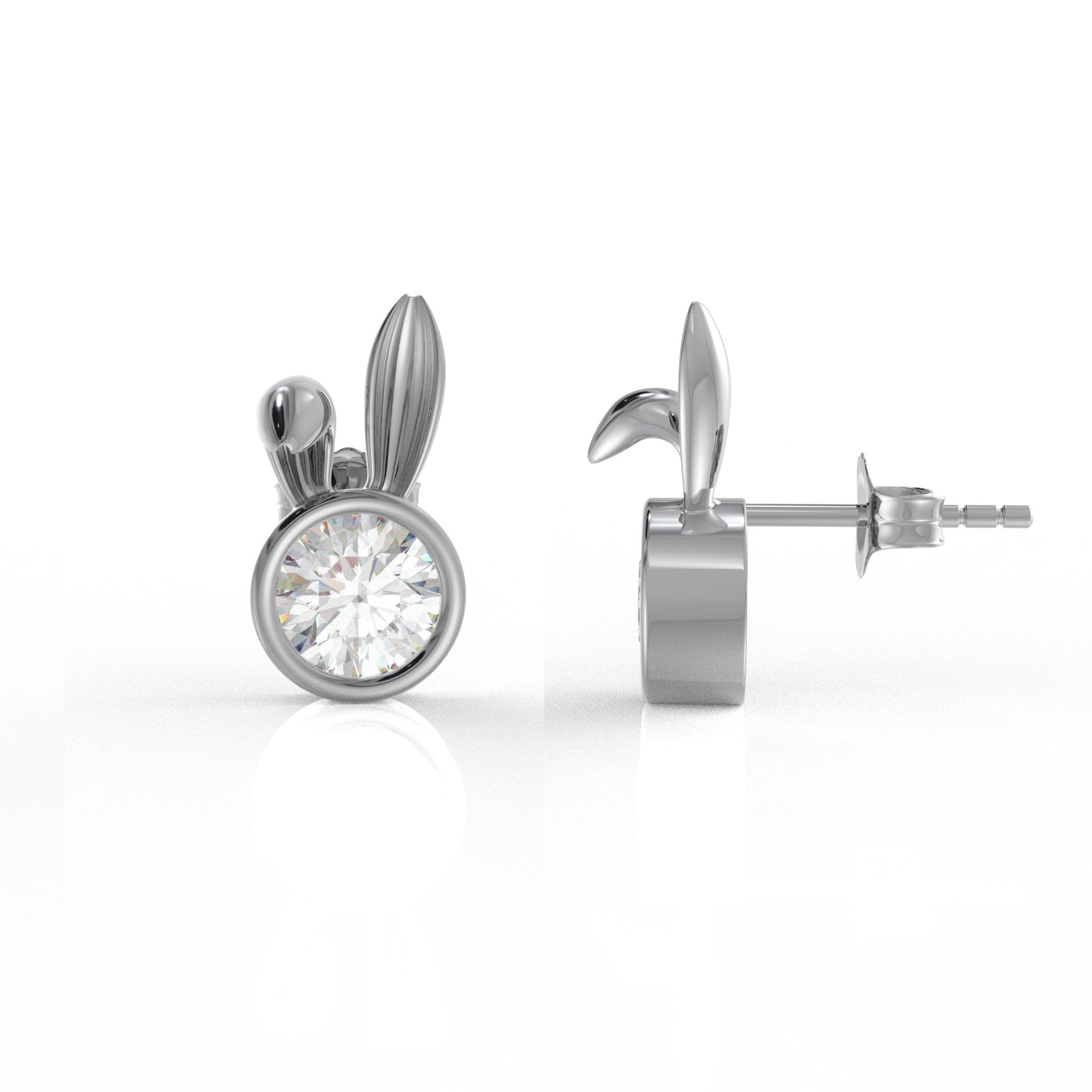 Nova Kid Ear rings 1 Carat Moissanite Diamond
