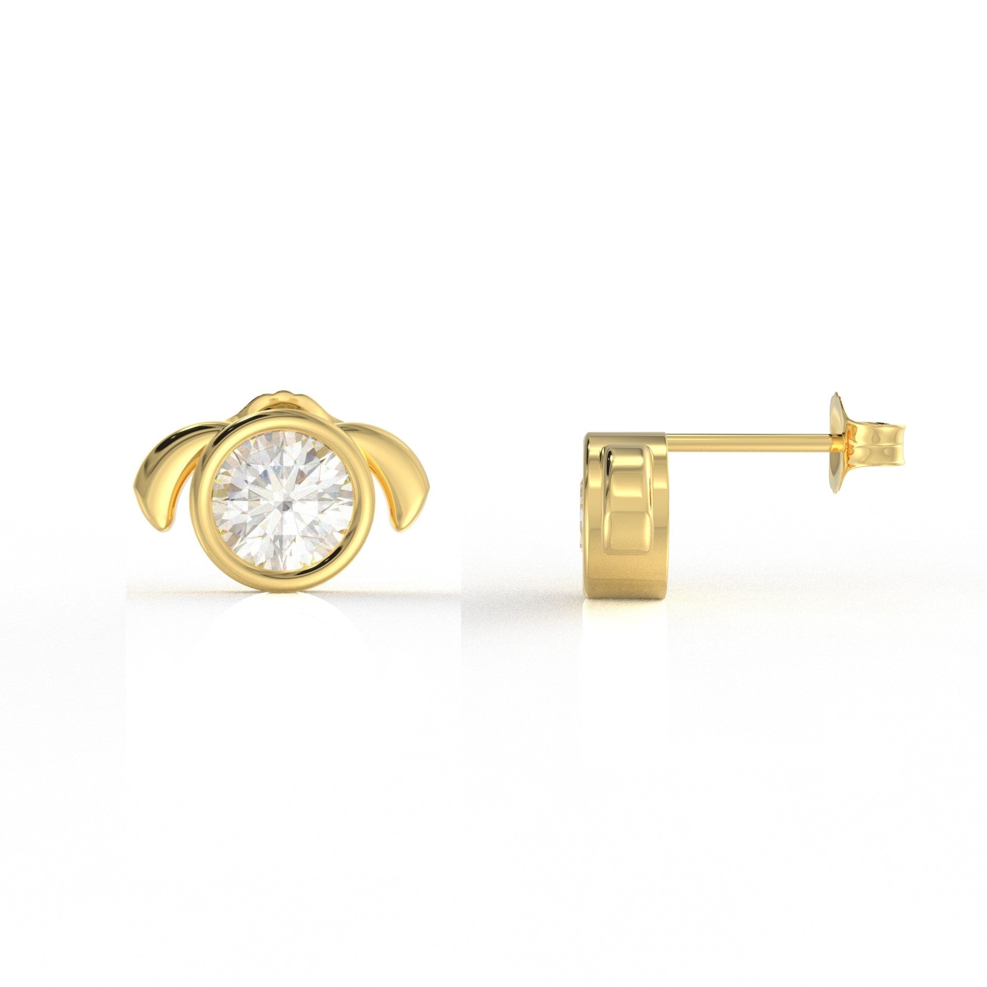 Aurora Moissanite Diamond Ear rings for Kids  1.05 Carat