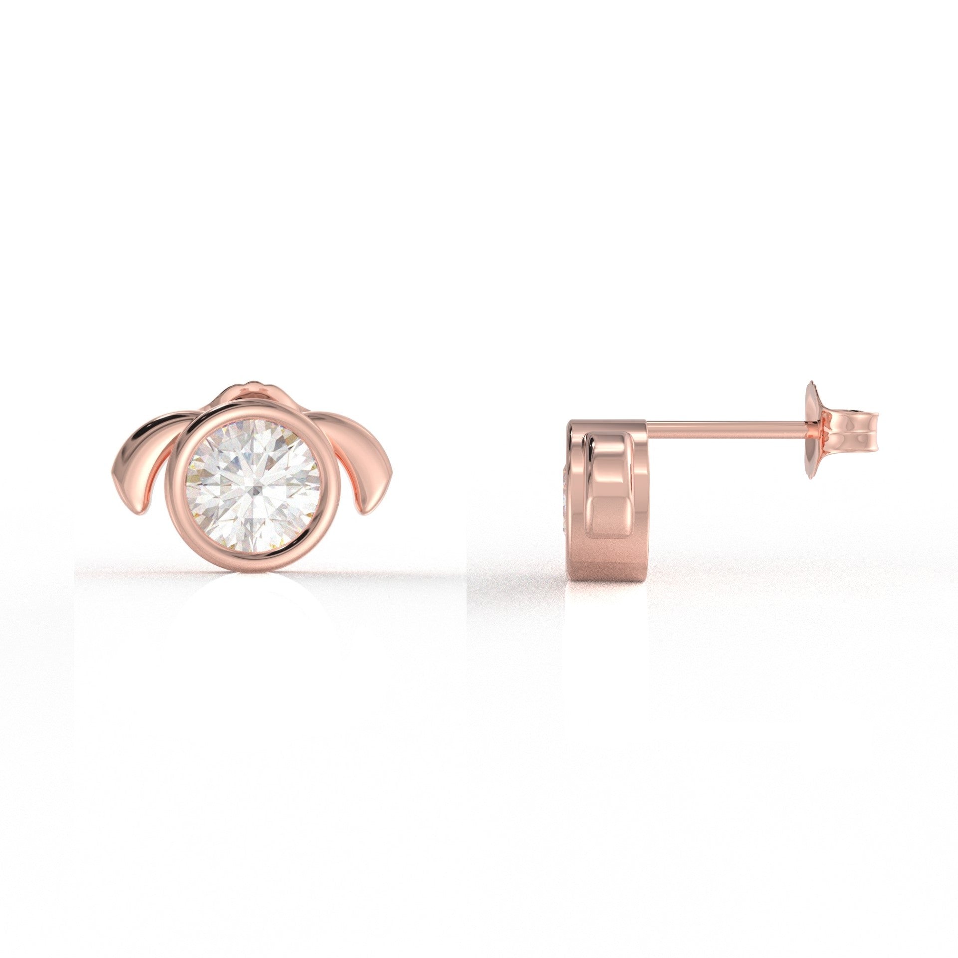 Aurora Moissanite Diamond Ear rings for Kids  1.05 Carat