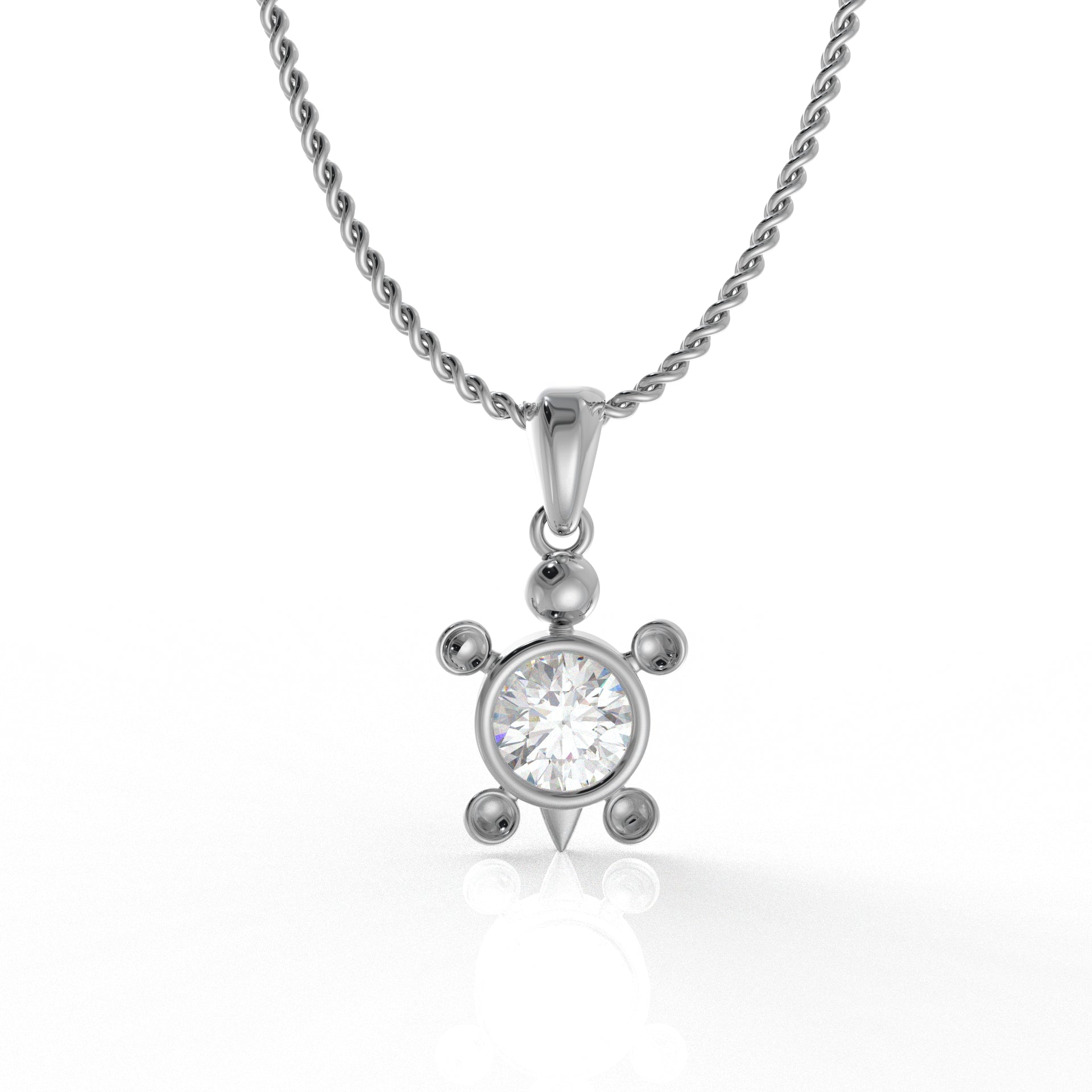 Zara Kid's Pendant- 1.03 Carat Moissanite Diamond