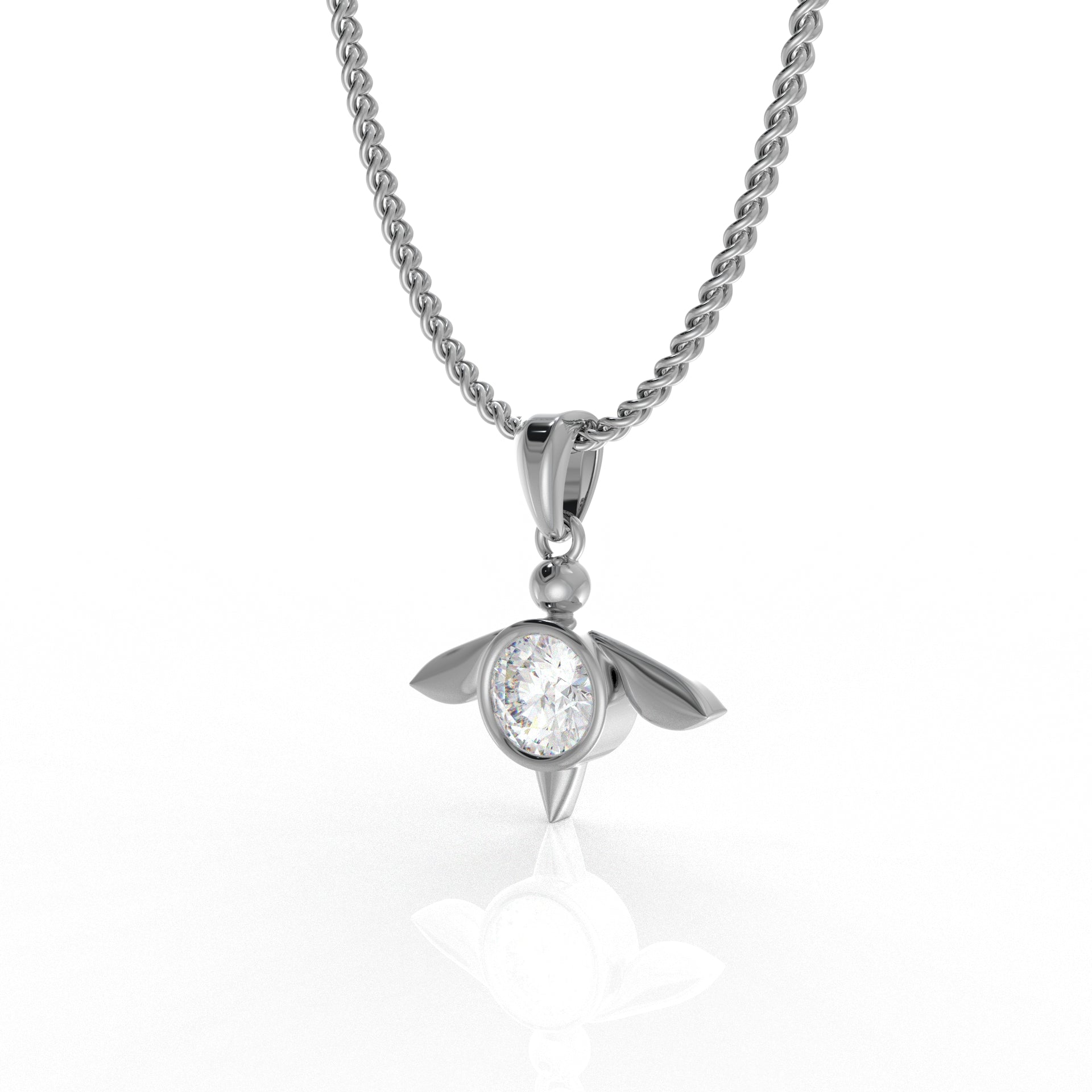Imogen Kid's Pendant- 1.03 Carat moissanite diamond