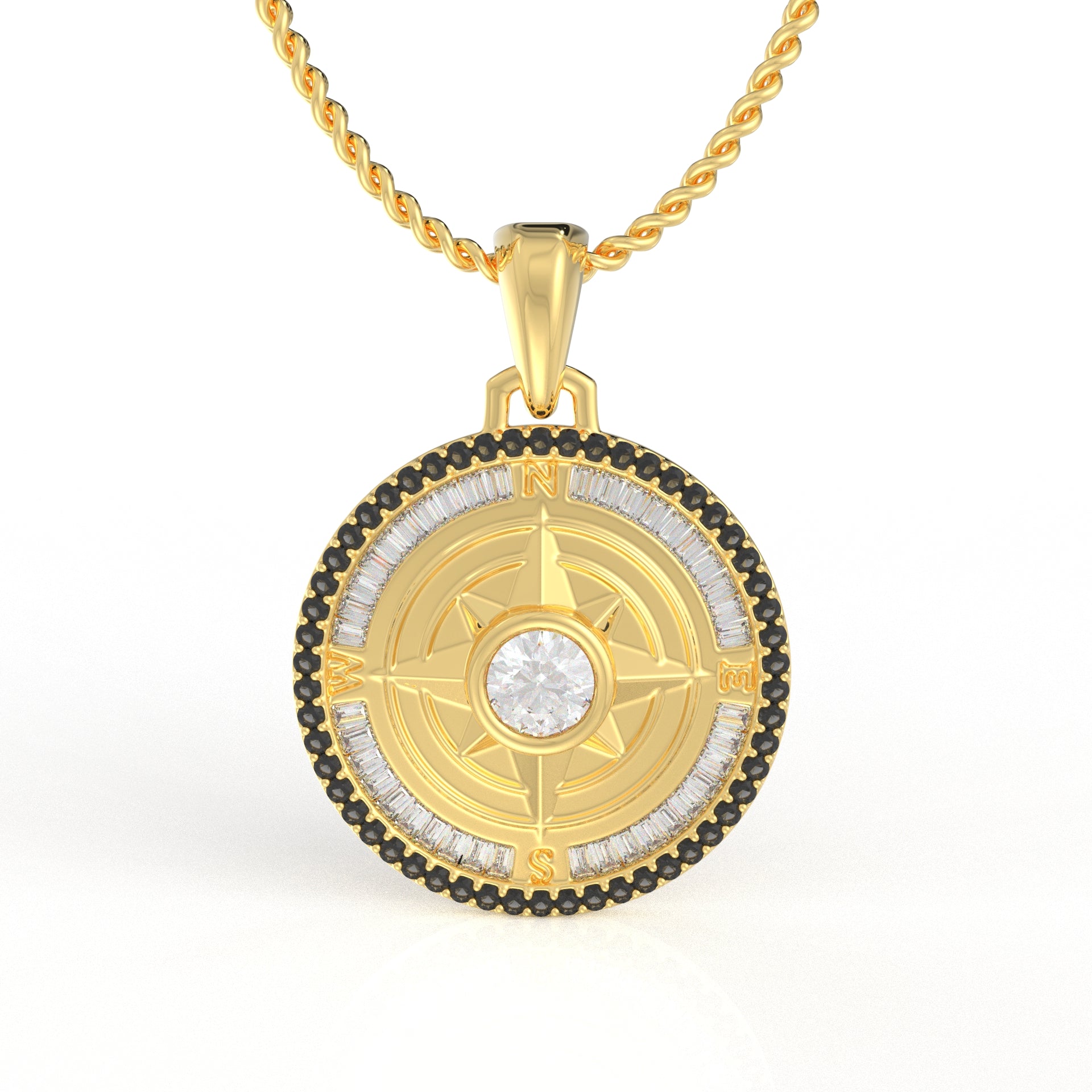 Yatan Pendant for Men- 0.90 Carat Moissanite diamond