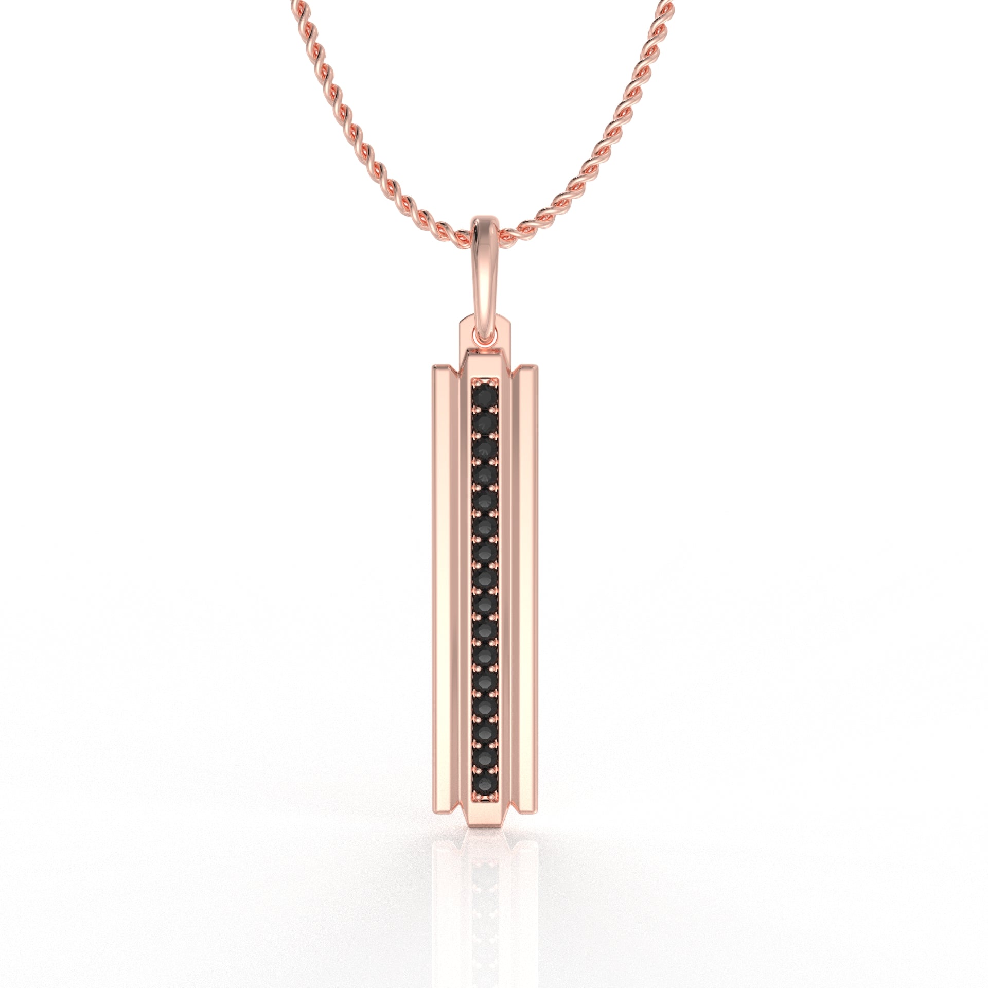 Qadim Men Pendant- 0.48 Moissanite diamond