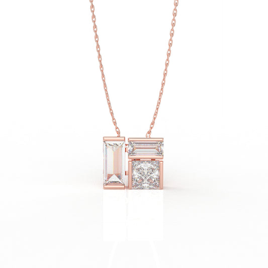 Ella Pendant Necklace- 3.02 Carat Moissanite diamond