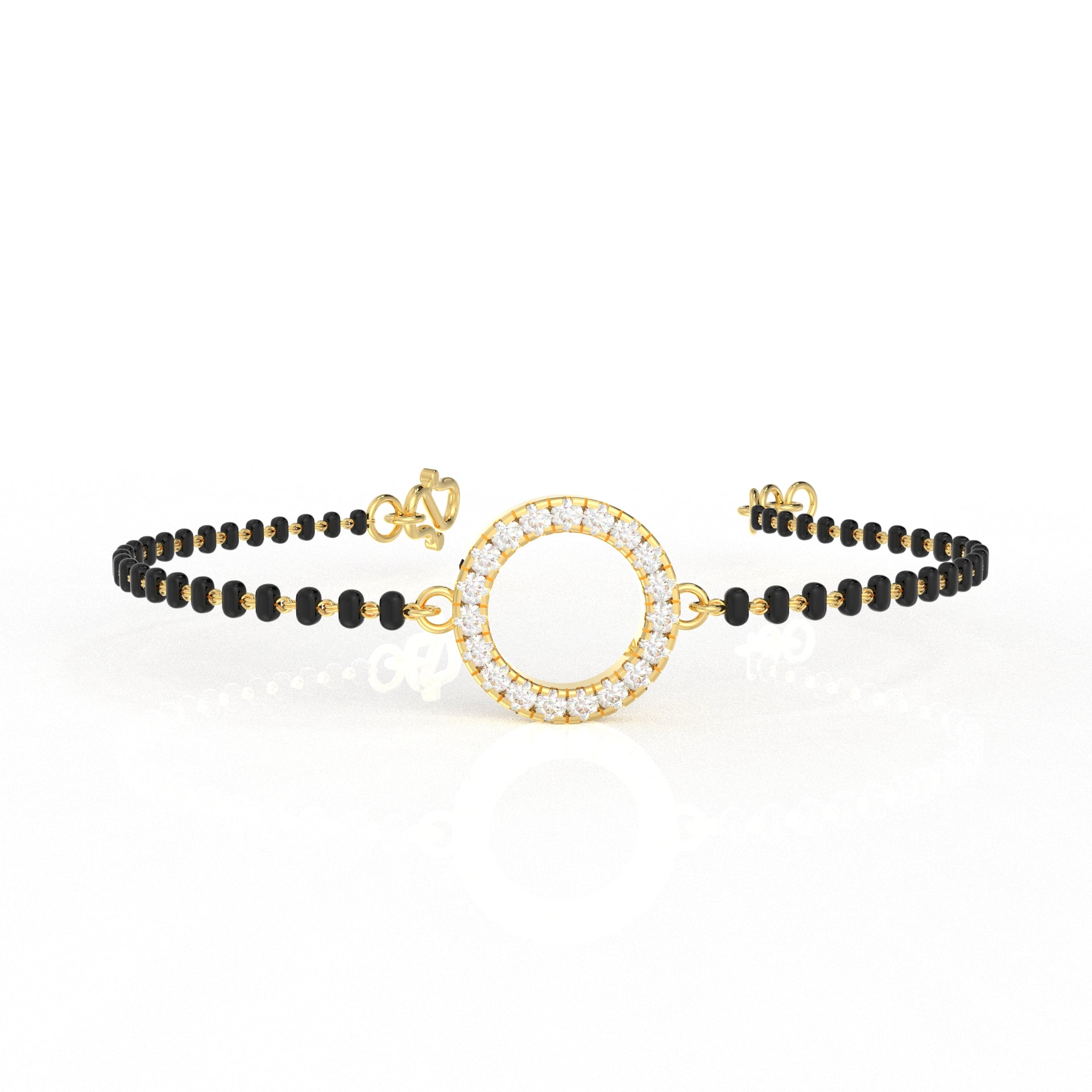 Eternity Circle Moissanite diamond Mangalsutra Bangle bracelet