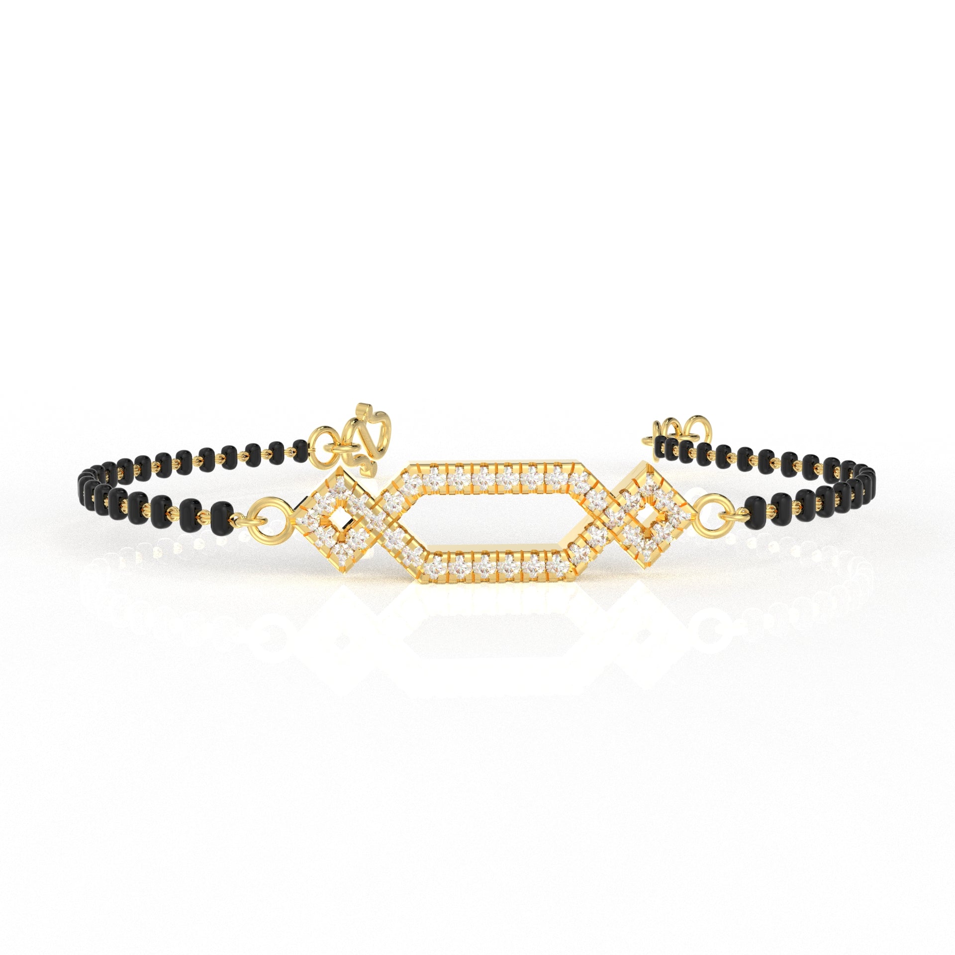 Geometry Moissanite diamond Bangle mangalsutra