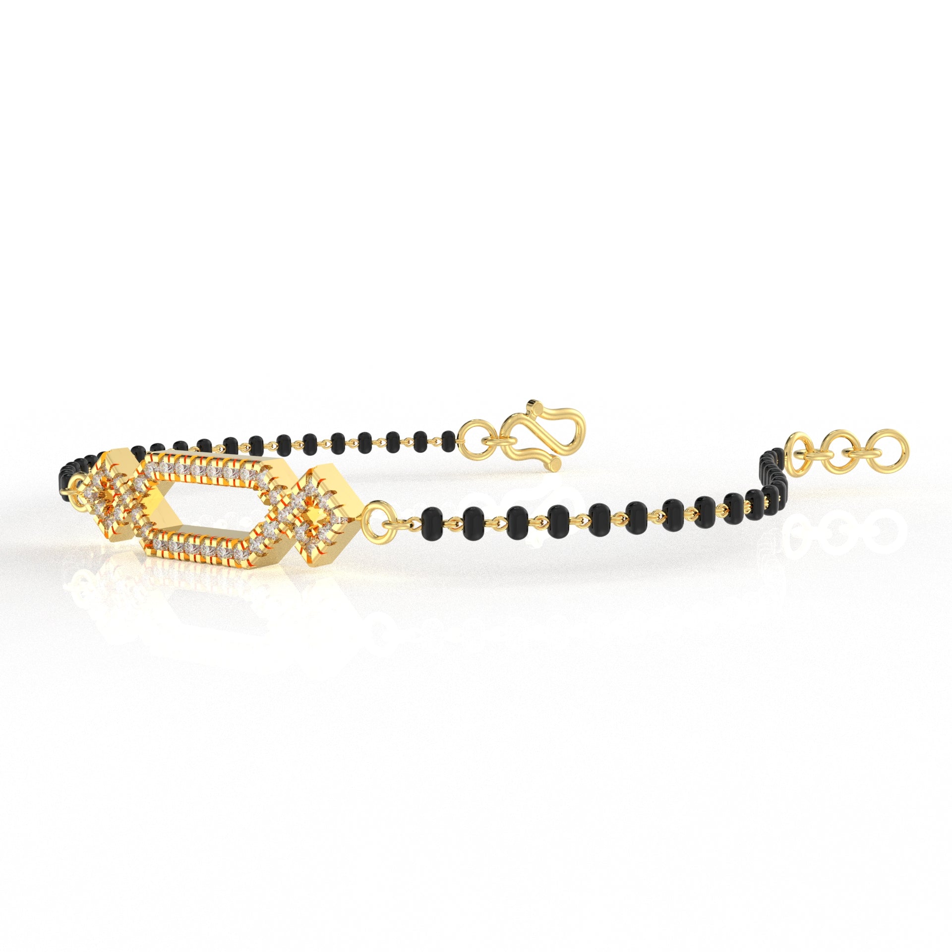 Geometry Moissanite diamond Bangle mangalsutra