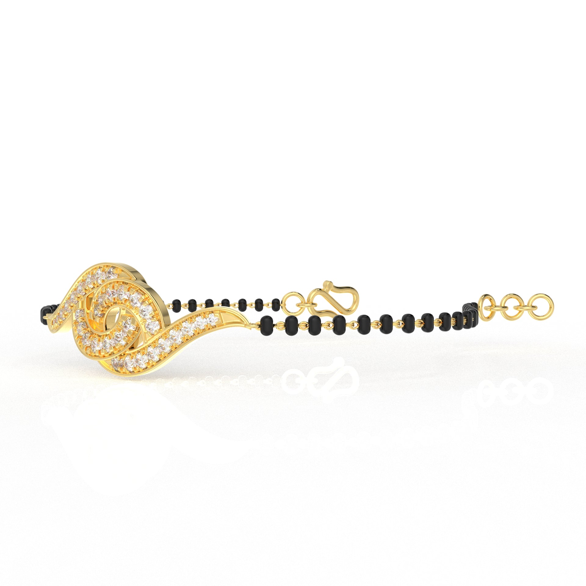 Holy knot Moissanite Diamond Bangle and Mangalsutra chain